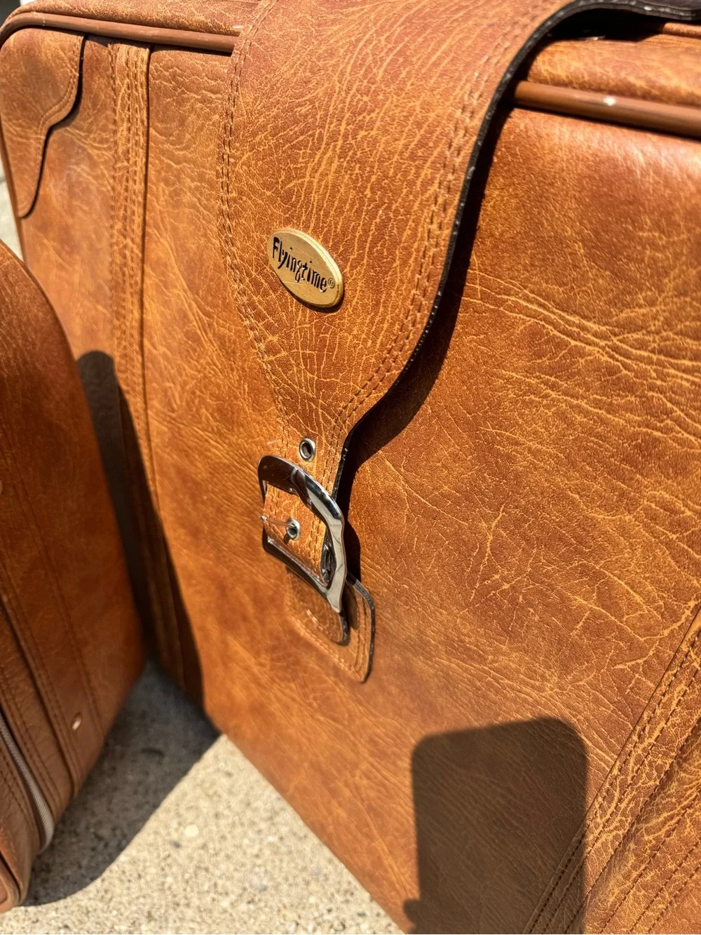 Flying Time Other | Rare Vintage Flying Time 2 Piece Luggage Set | Color: Brown
